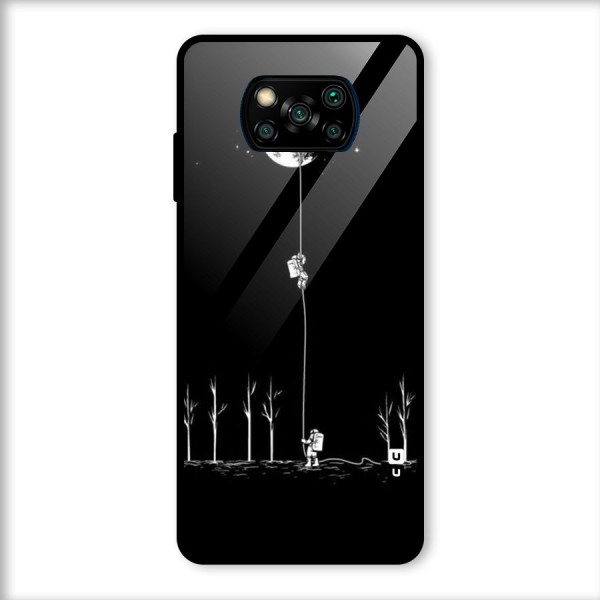 Moon Man Glass Back Case for Poco X3