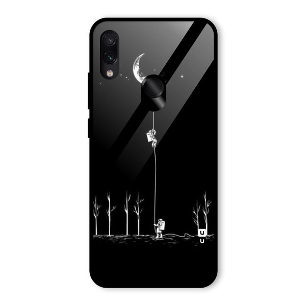 Moon Man Glass Back Case for Redmi Note 7