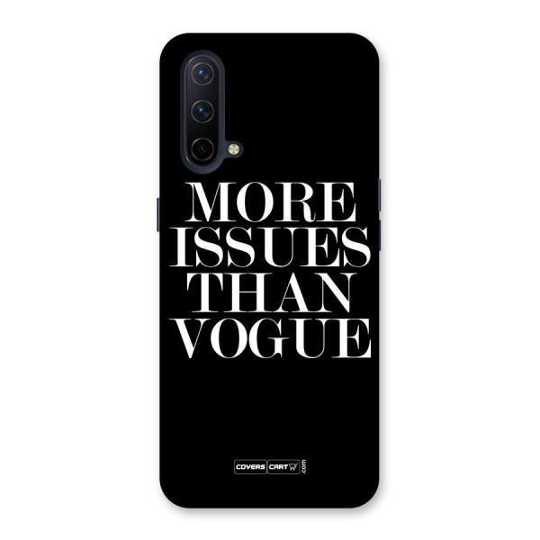 More Issues than Vogue (Black) Back Case for OnePlus Nord CE 5G