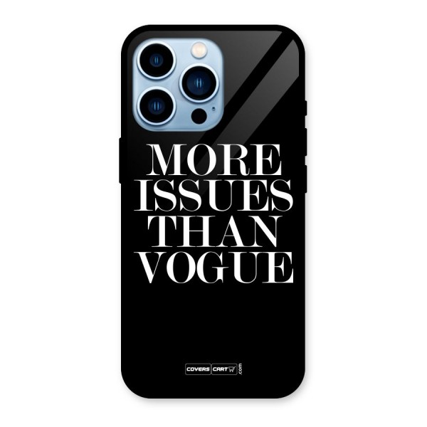 More Issues than Vogue (Black) Glass Back Case for iPhone 13 Pro