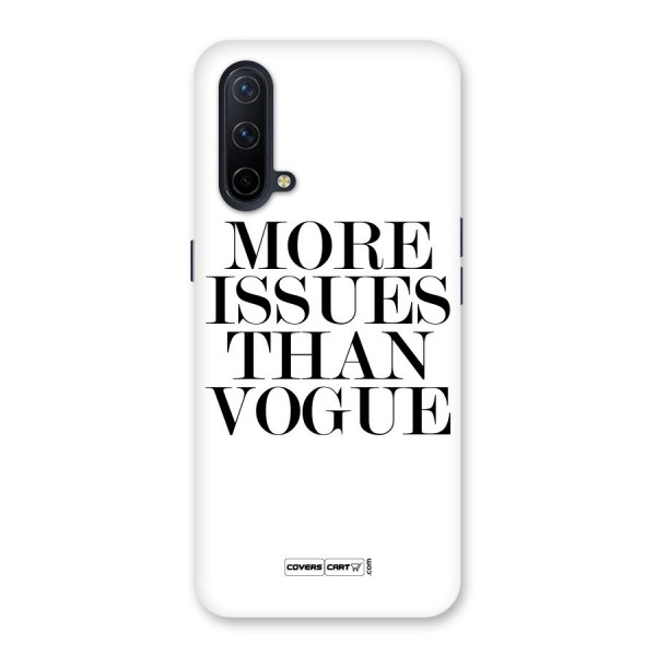 More Issues than Vogue (White) Back Case for OnePlus Nord CE 5G