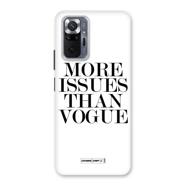 More Issues than Vogue (White) Back Case for Redmi Note 10 Pro