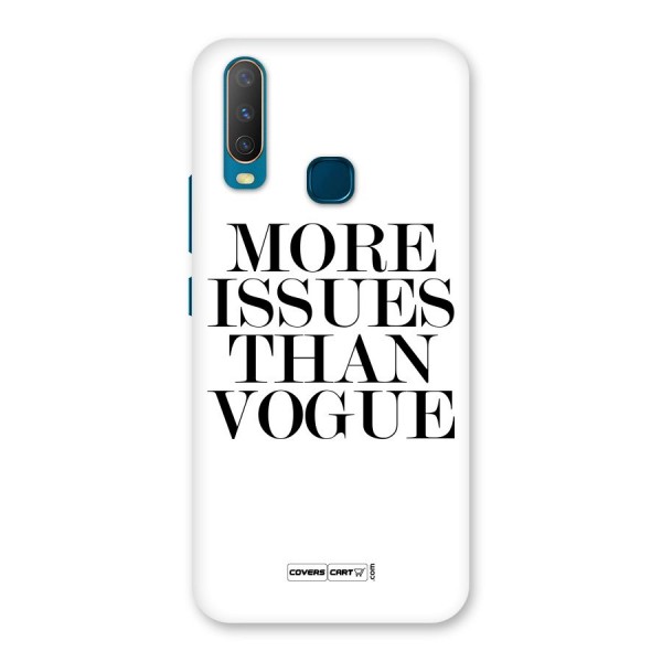 More Issues than Vogue (White) Back Case for Vivo Y12
