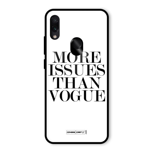 More Issues than Vogue (White) Glass Back Case for Redmi Note 7S