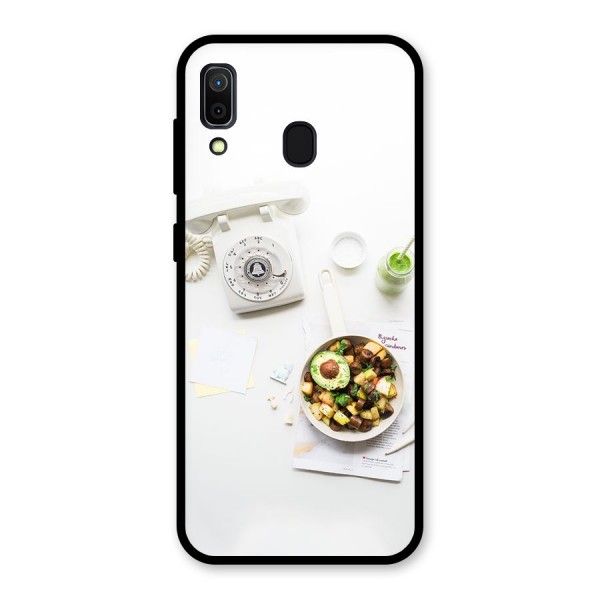 Morning Breakfast Glass Back Case for Galaxy A30