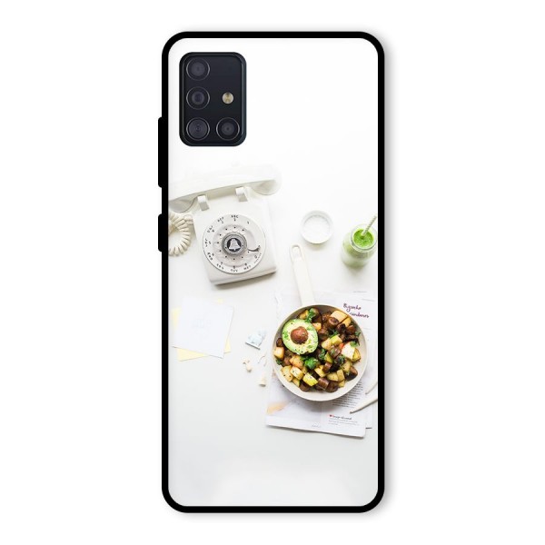 Morning Breakfast Glass Back Case for Galaxy A51