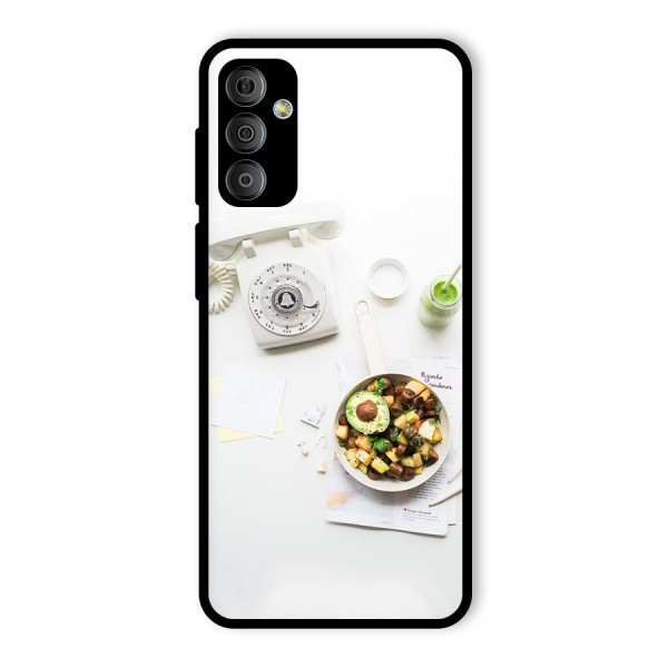 Morning Breakfast Glass Back Case for Galaxy F23