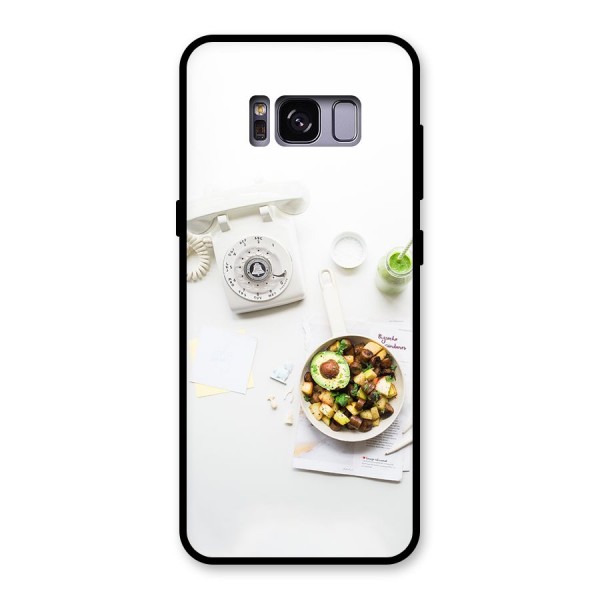 Morning Breakfast Glass Back Case for Galaxy S8