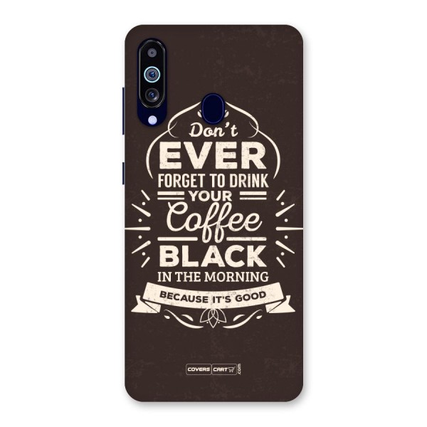 Morning Coffee Love Back Case for Galaxy A60