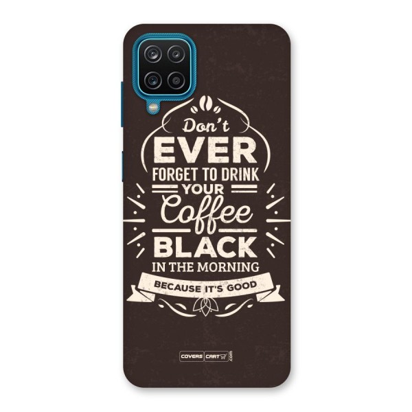 Morning Coffee Love Back Case for Galaxy F12