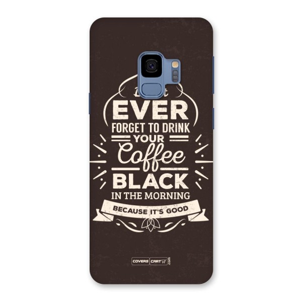 Morning Coffee Love Back Case for Galaxy S9