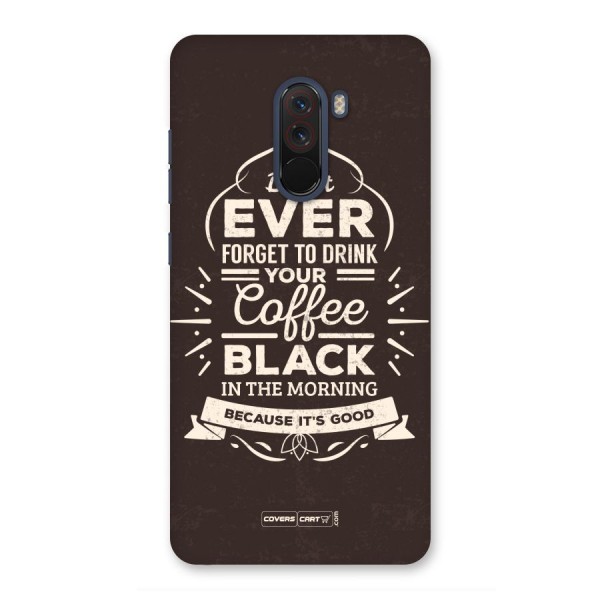 Morning Coffee Love Back Case for Poco F1