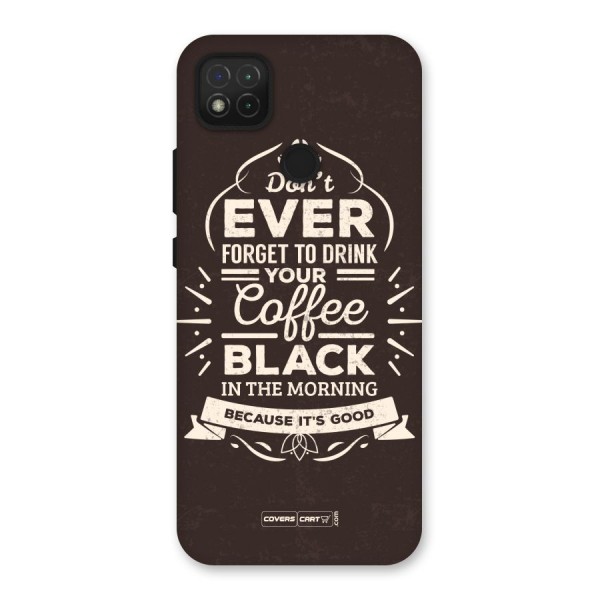 Morning Coffee Love Back Case for Redmi 9C