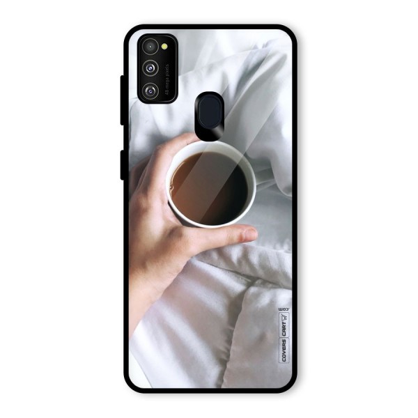 Morning Mocha Glass Back Case for Galaxy M21