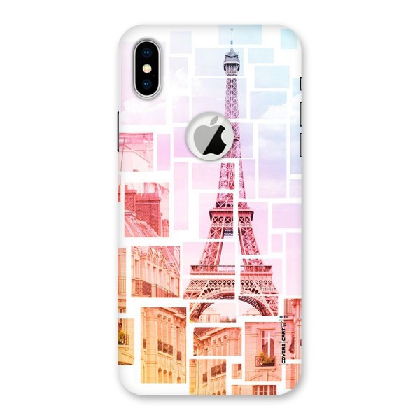 Mosiac City Back Case for iPhone XS Logo Cut