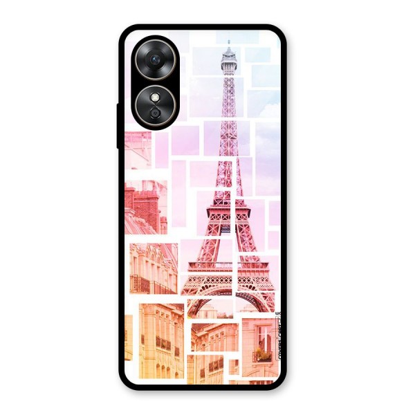 Mosiac City Glass Back Case for Oppo A17