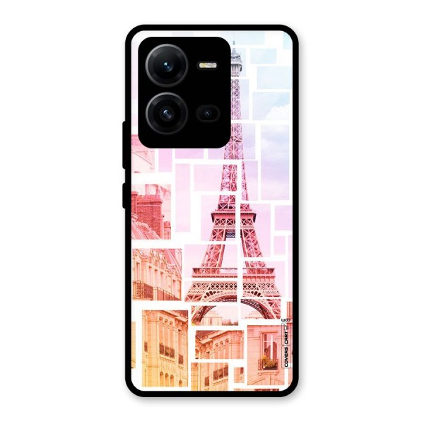 Mosiac City Glass Back Case for Vivo V25