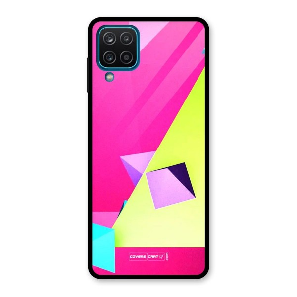 Motion Triangles Glass Back Case for Galaxy A12