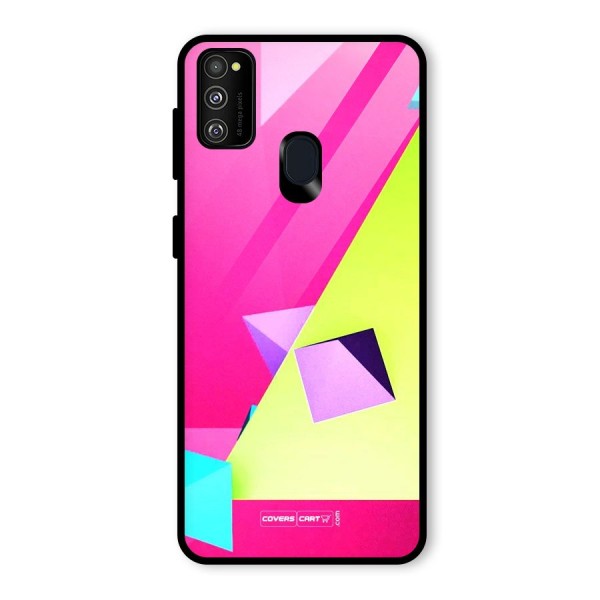 Motion Triangles Glass Back Case for Galaxy M21