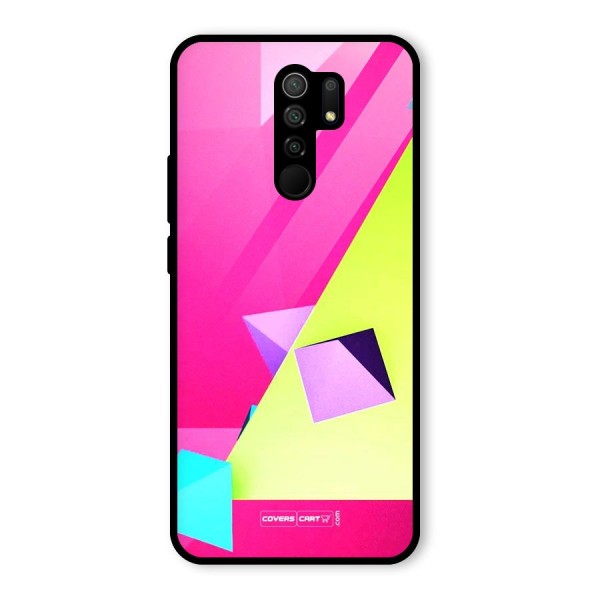 Motion Triangles Glass Back Case for Redmi 9 Prime