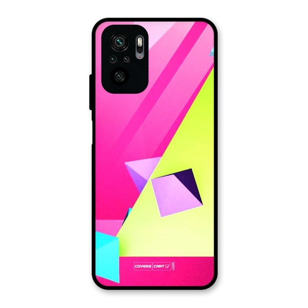 Motion Triangles Glass Back Case for Redmi Note 10