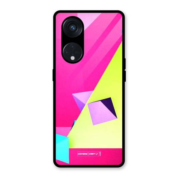 Motion Triangles Glass Back Case for Reno8 T 5G