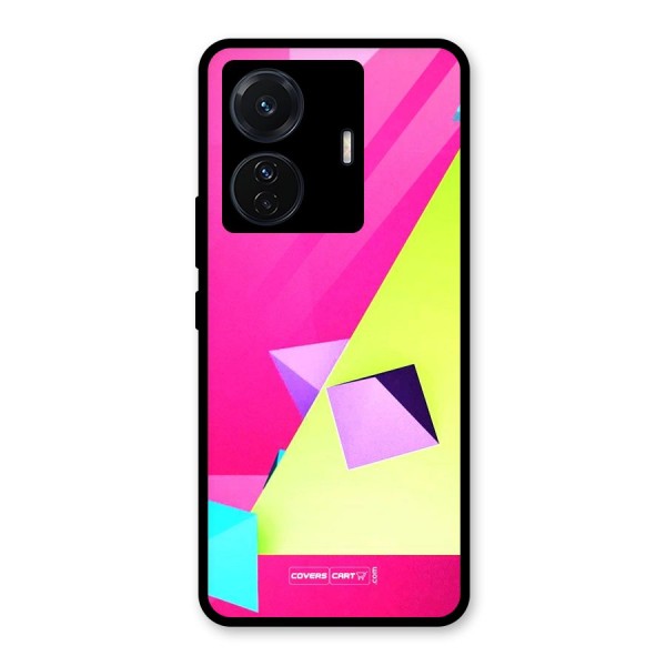 Motion Triangles Glass Back Case for Vivo T1 Pro