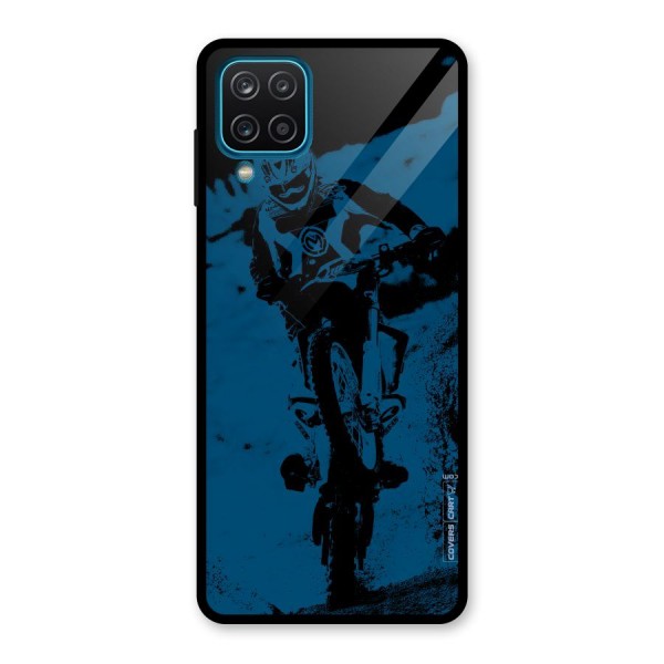 Moto Combat Glass Back Case for Galaxy A12