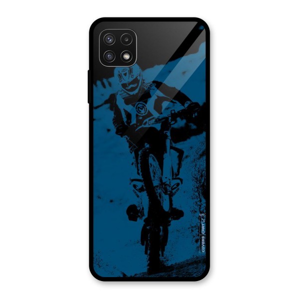 Moto Combat Glass Back Case for Galaxy A22 5G