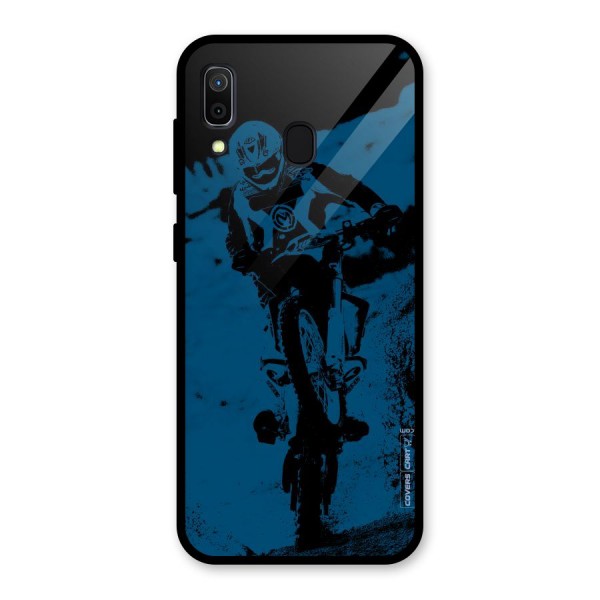 Moto Combat Glass Back Case for Galaxy A30