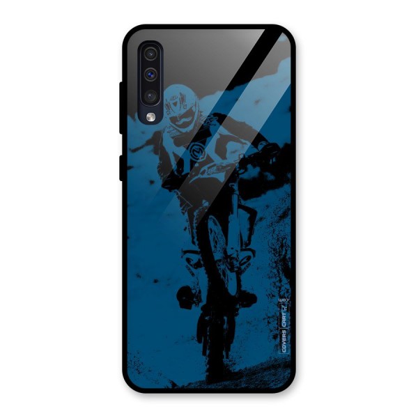 Moto Combat Glass Back Case for Galaxy A50s