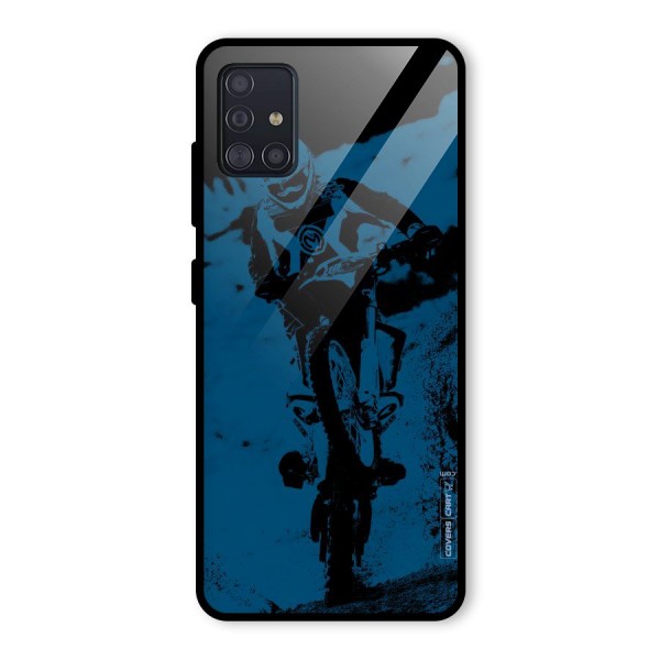 Moto Combat Glass Back Case for Galaxy A51