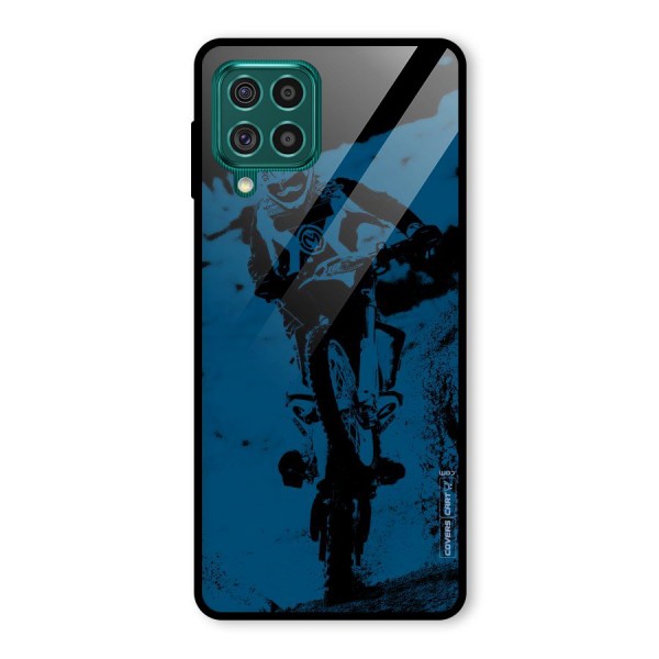 Moto Combat Glass Back Case for Galaxy F62