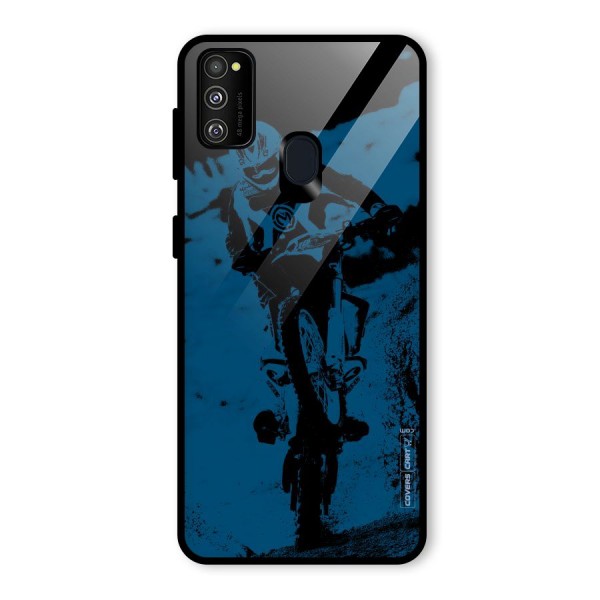 Moto Combat Glass Back Case for Galaxy M30s