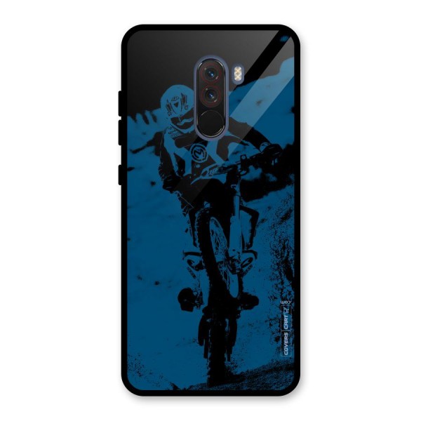 Moto Combat Glass Back Case for Poco F1