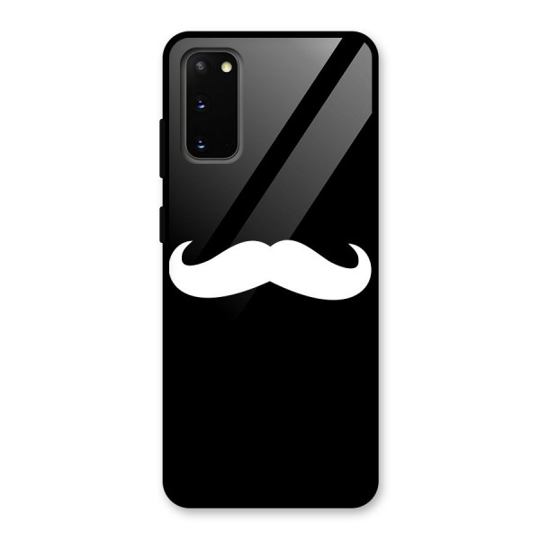 Moustache Love Glass Back Case for Galaxy S20