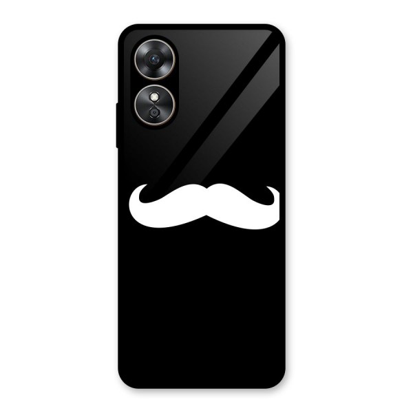 Moustache Love Glass Back Case for Oppo A17