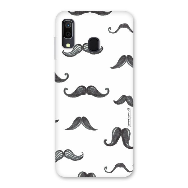 Moustache Pattern (Black) Back Case for Galaxy A20