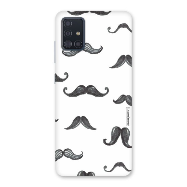 Moustache Pattern (Black) Back Case for Galaxy A51