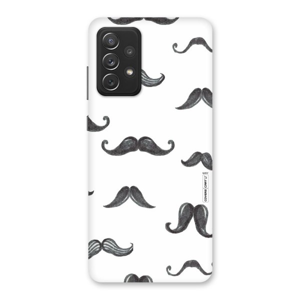 Moustache Pattern (Black) Back Case for Galaxy A72