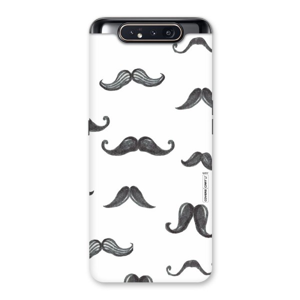 Moustache Pattern (Black) Back Case for Galaxy A80