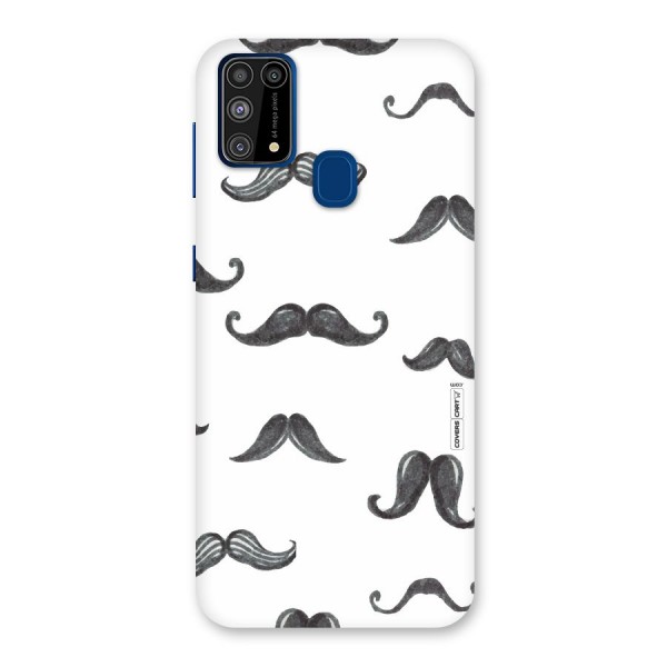 Moustache Pattern (Black) Back Case for Galaxy F41