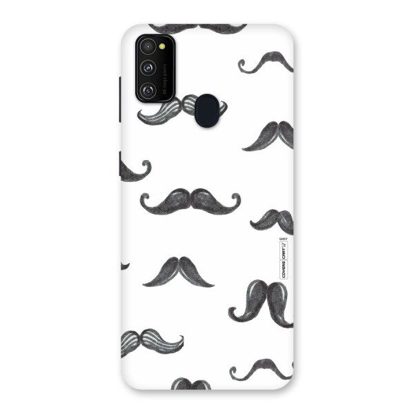 Moustache Pattern (Black) Back Case for Galaxy M21