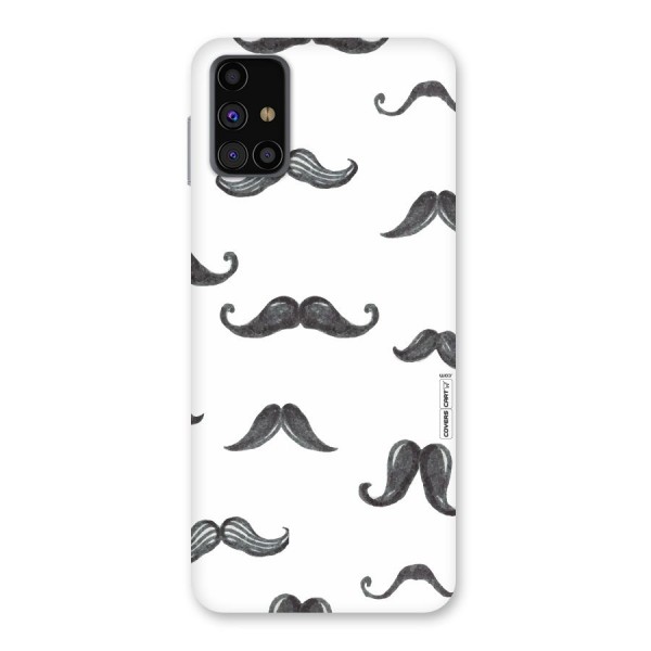 Moustache Pattern (Black) Back Case for Galaxy M31s