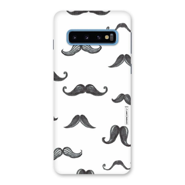 Moustache Pattern (Black) Back Case for Galaxy S10