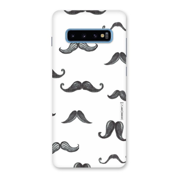 Moustache Pattern (Black) Back Case for Galaxy S10 Plus