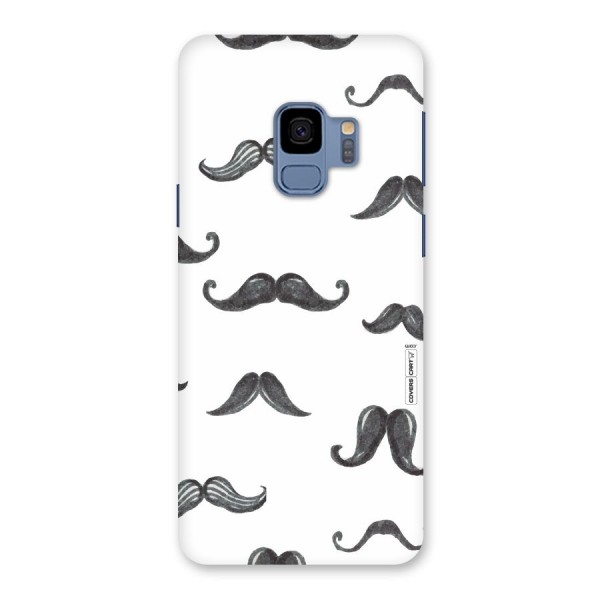 Moustache Pattern (Black) Back Case for Galaxy S9