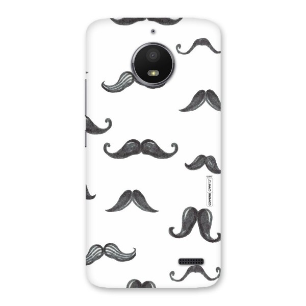 Moustache Pattern (Black) Back Case for Moto E4