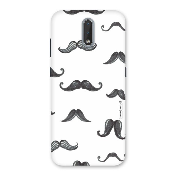 Moustache Pattern (Black) Back Case for Nokia 2.3