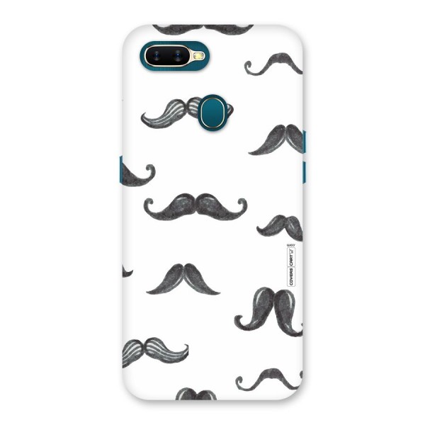 Moustache Pattern (Black) Back Case for Oppo A12